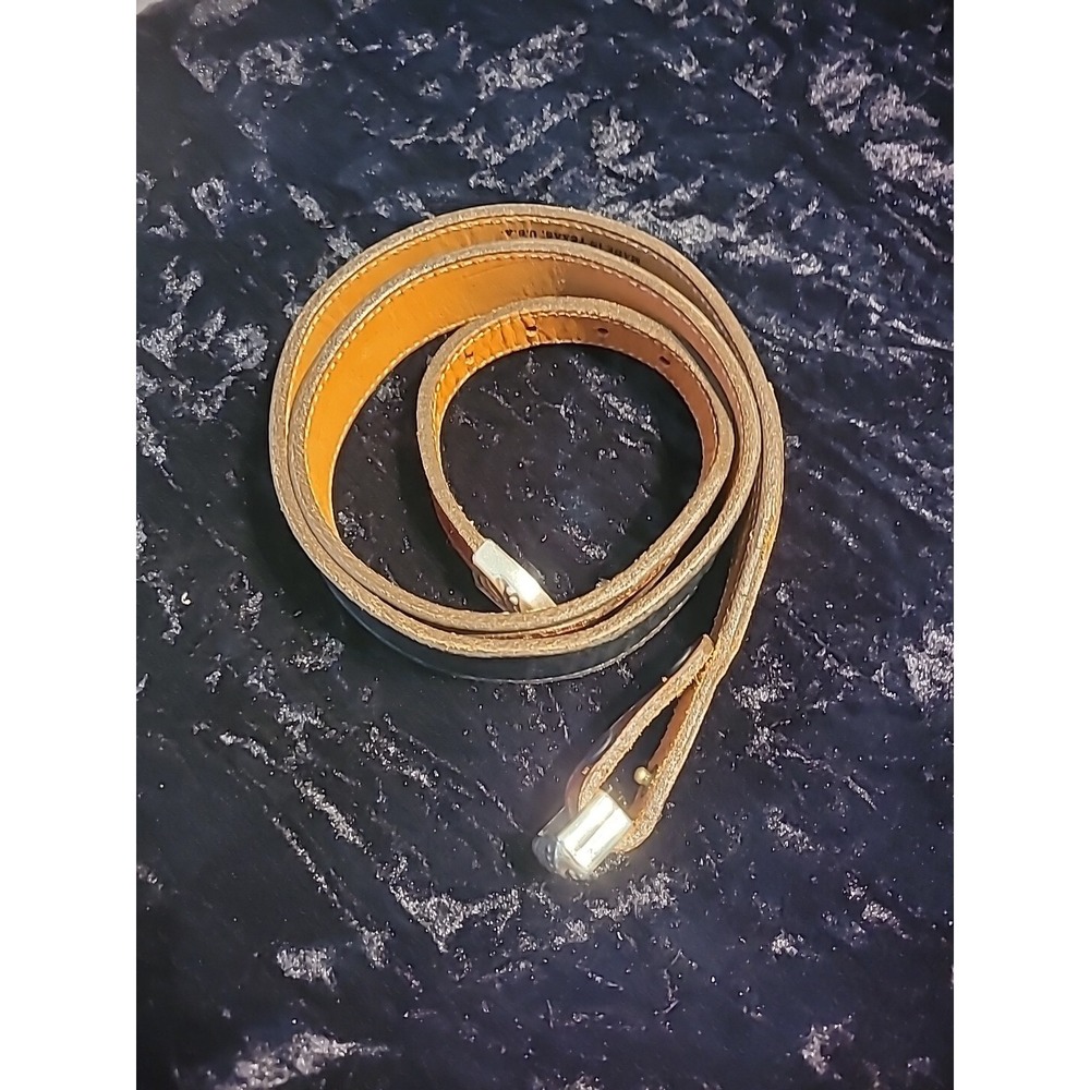 Vintage Nocona Belt Co Genuine‎ Leather Womens Belt 38 Black Brown No Buckle